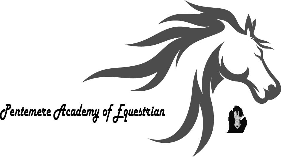 Pentamere Academy of Equestrian with horse head and pentamere heraldry